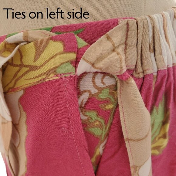 Cynthia Rowley Maxi Wrap Skirt Flowy Ruffle High Low Hem Floral Bright Pink M - Picture 7 of 14